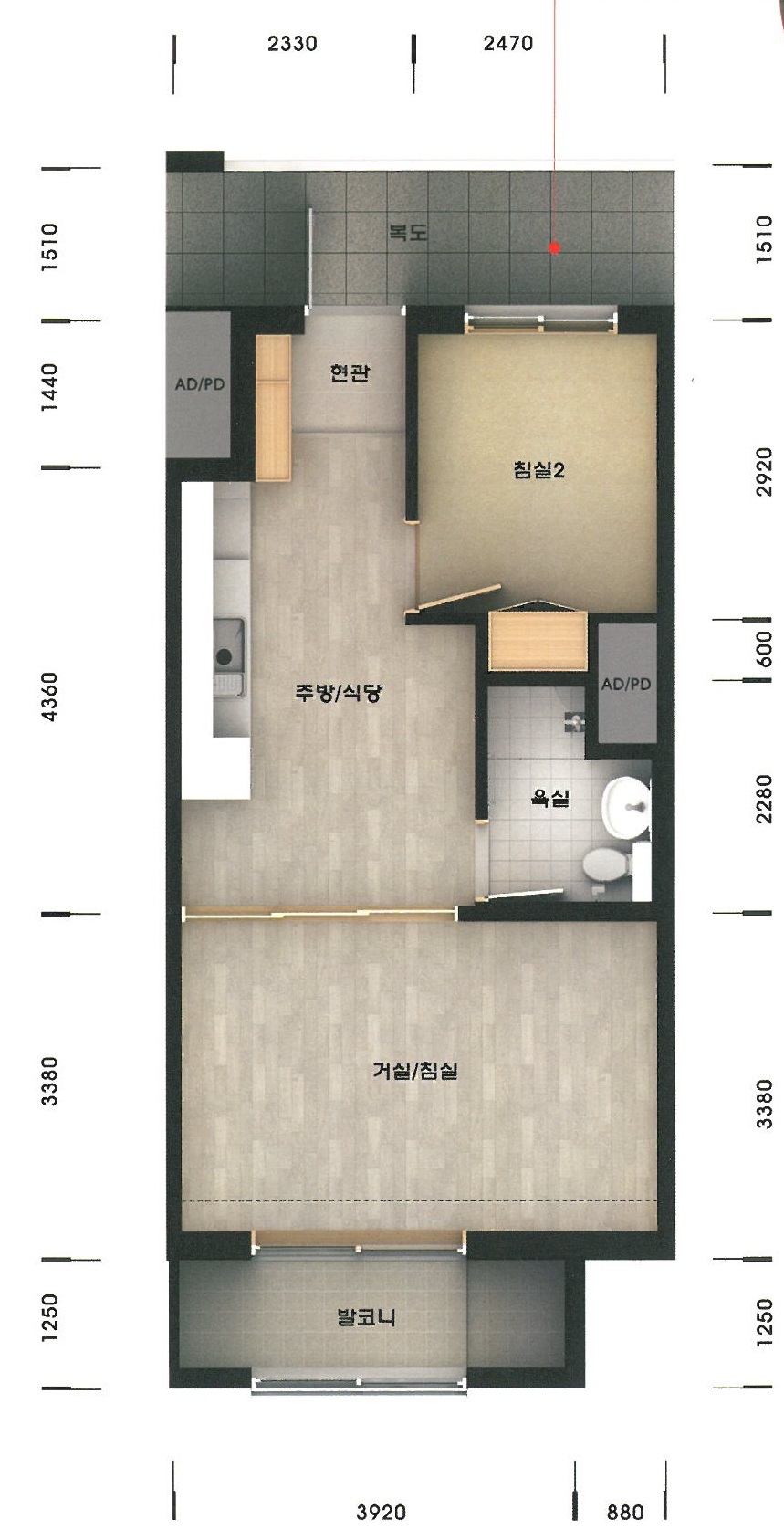 서창LH12단지 36형평면도 이미지
