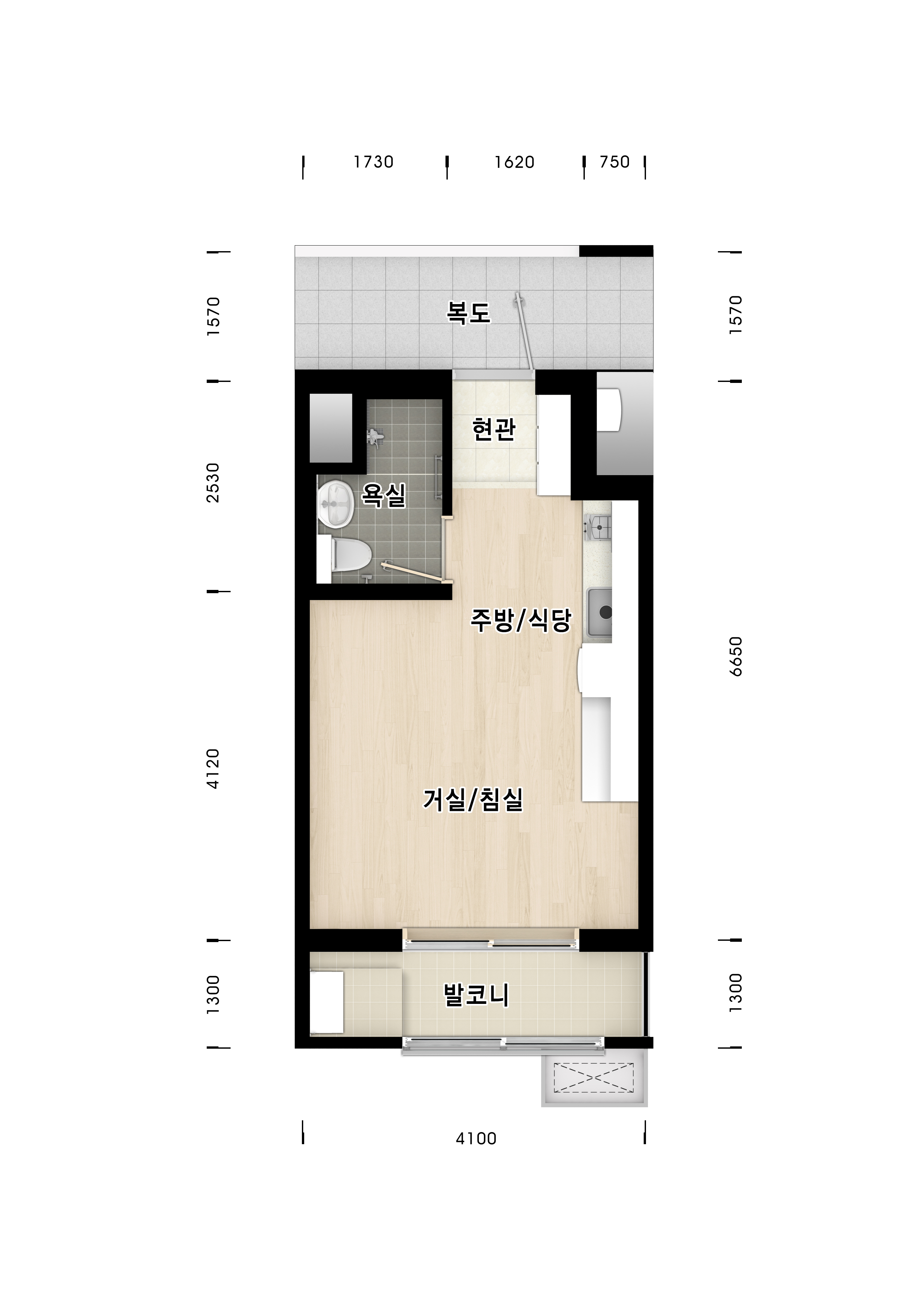 공주월송 A3BL 행복주택22A평면도 이미지