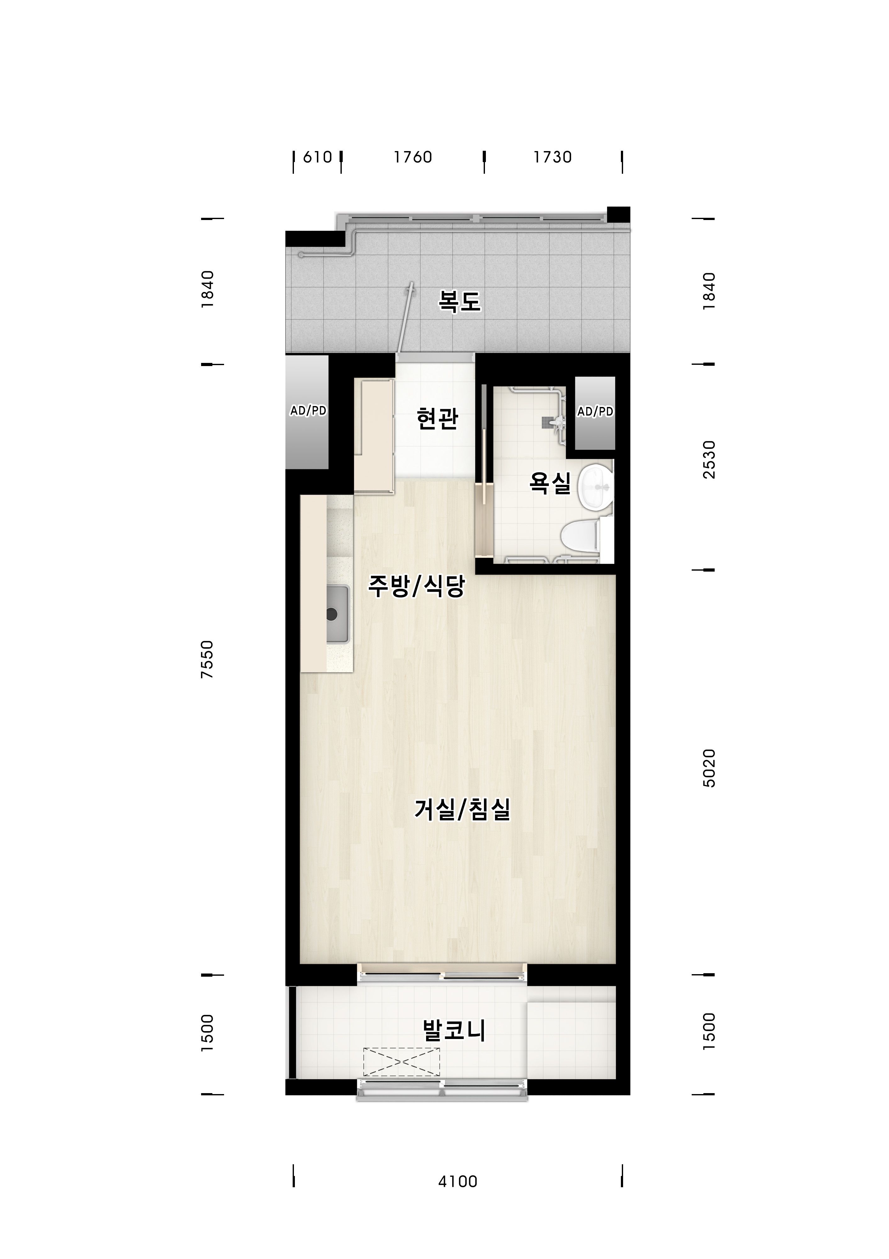 26형 고령자(주거약자)평면도 이미지