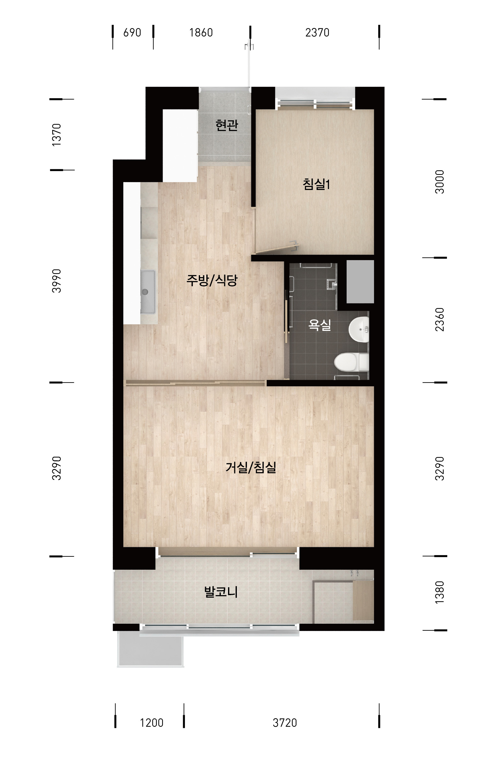 36형(고령자-주거약자)평면도 이미지