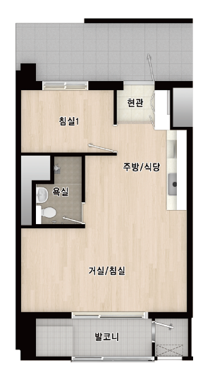 36형(신혼부부, 한부모가족)평면도 이미지