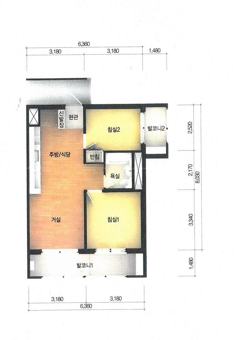 부송동,익산부송송백마을46평면도 이미지