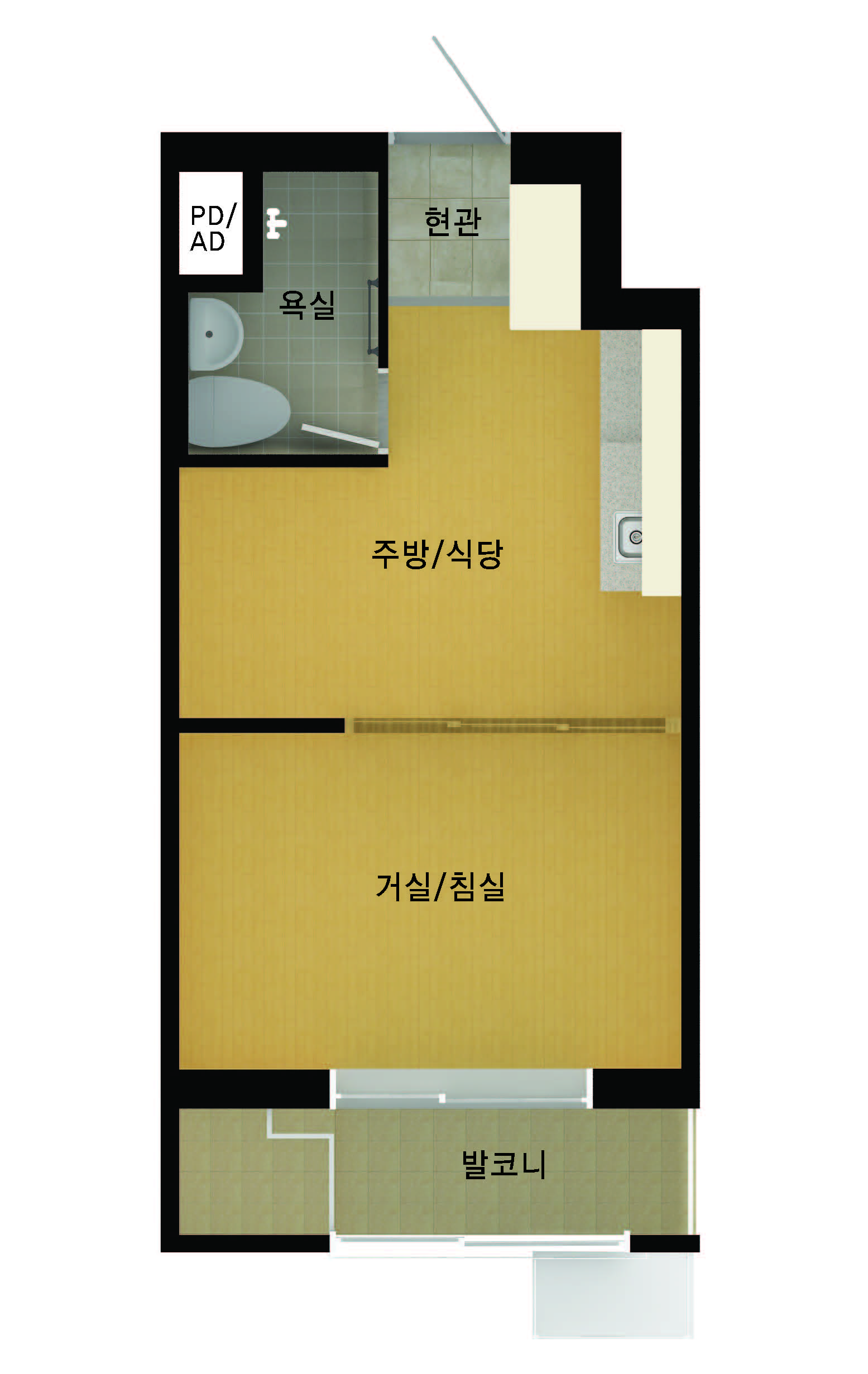 광주 진월 26A형평면도 이미지