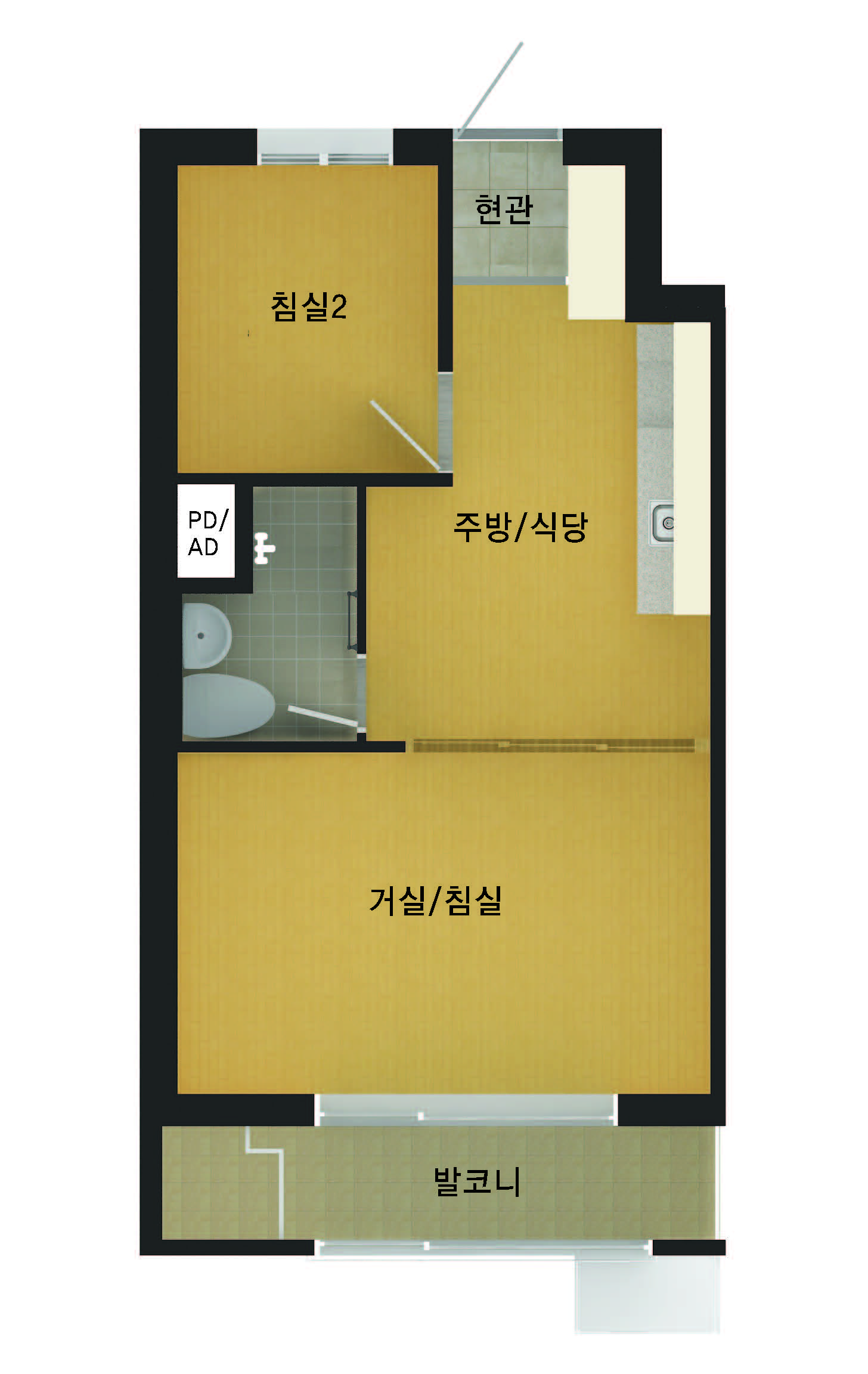 광주 진월 36A형평면도 이미지
