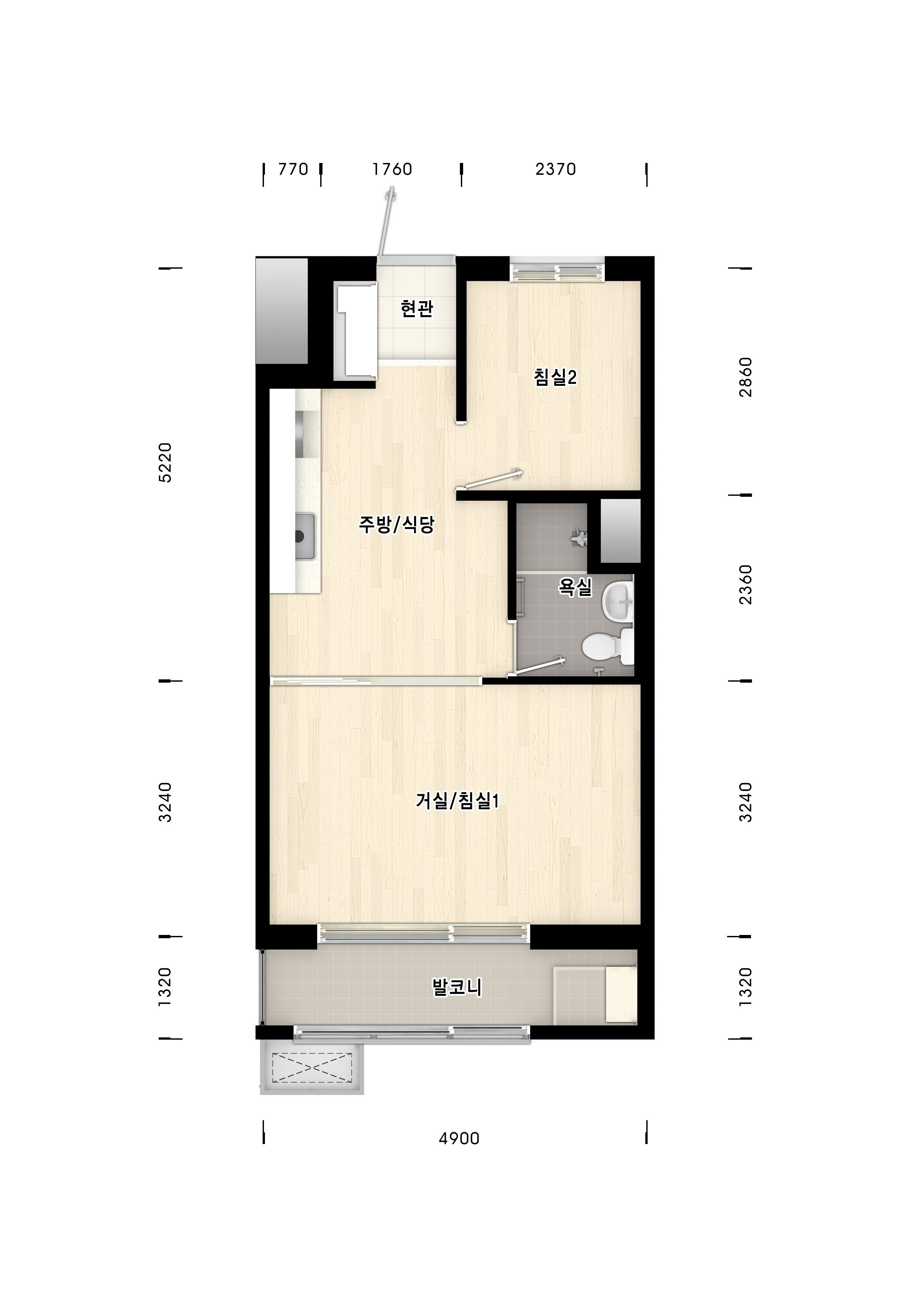 36A(고령자-주거약자용외)평면도 이미지
