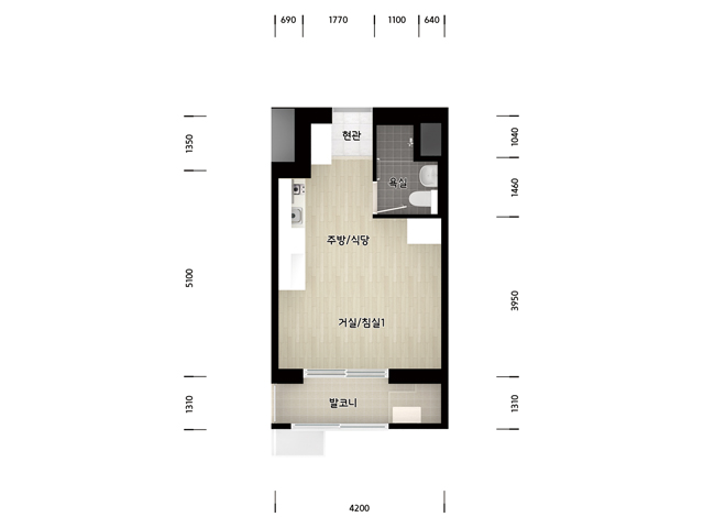 인천영종 A-49BL 행복주택 22 대학생/청년평면도 이미지