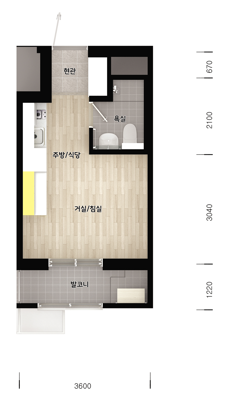 수원 고등16A/16A-1형(대학생, 청년)평면도 이미지