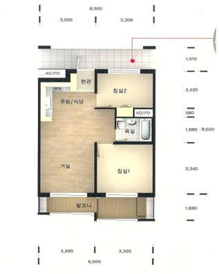 원주문막주공아파트46B평면도 이미지