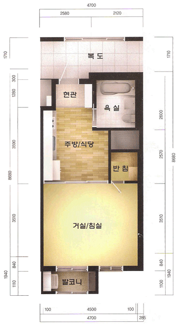 김제하동주공아파트60평면도 이미지