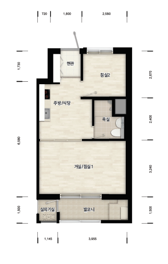호매실동,엘에이치호매실스타힐스36A(신혼부부·한부모)평면도 이미지